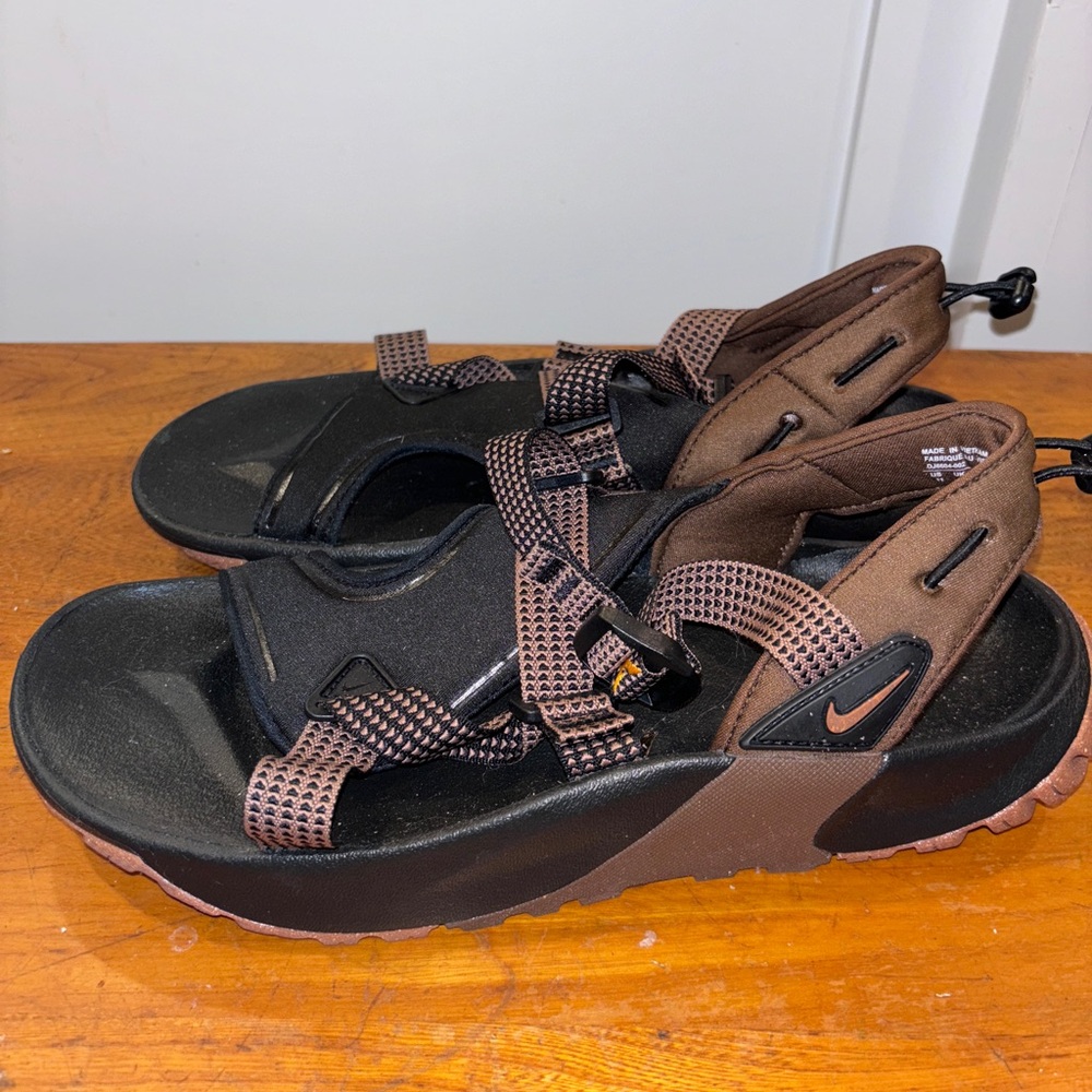 Nike Oneonta Slippers Black and cocoa
